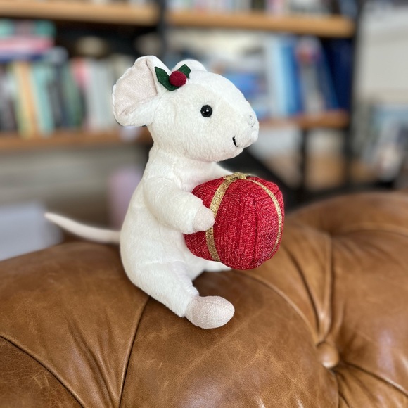 Jellycat Festive Mice with Candy Cane and Gift - Cream and Red - Picture 3 of 6